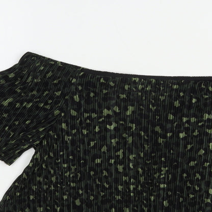 Womens UK Size 8 New Look Green Basic Blouse