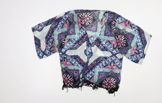 Womens UK Size S Atmosphere Multicoloured Kimono Blouse
