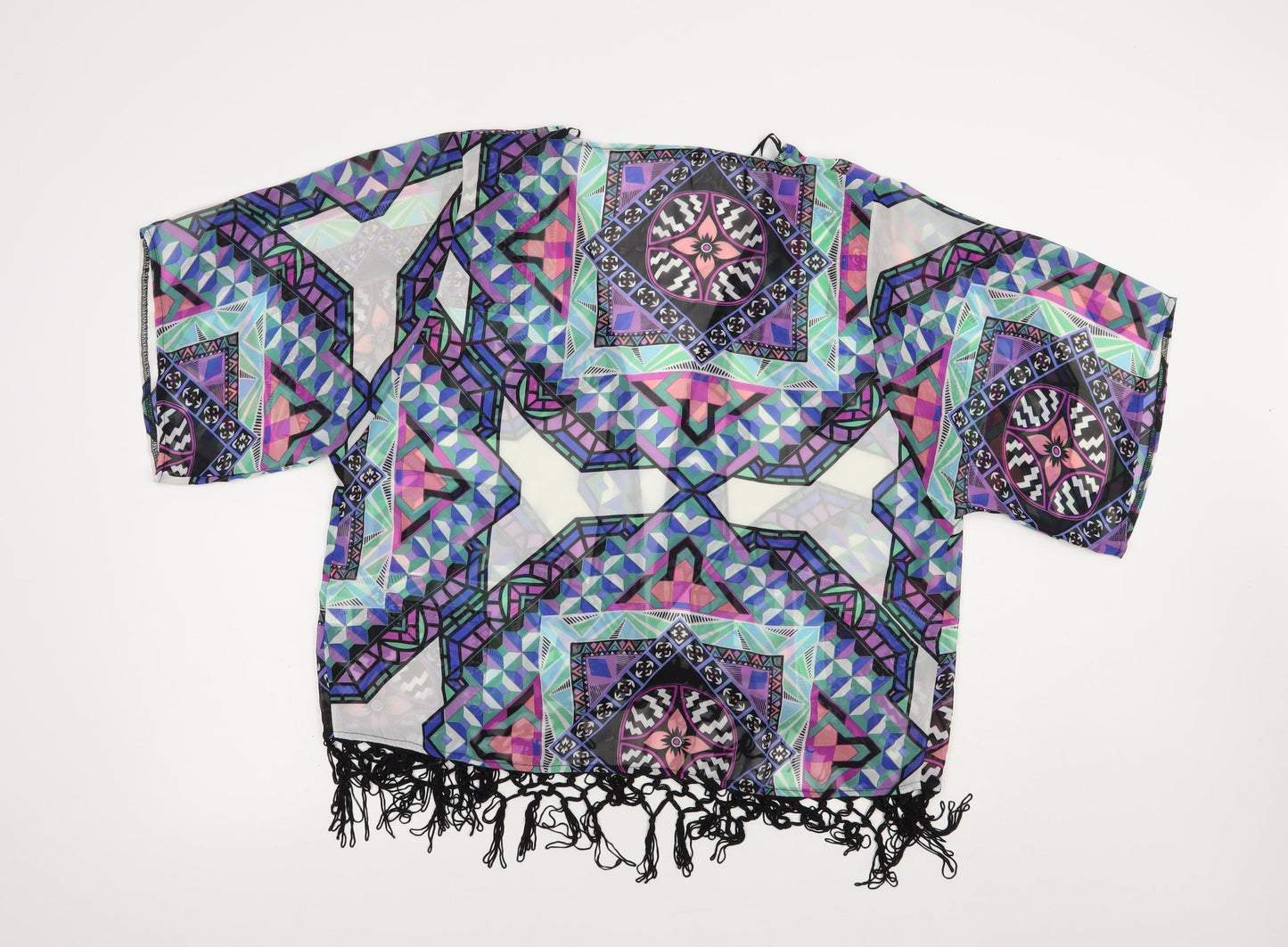 Womens UK Size S Atmosphere Multicoloured Kimono Blouse