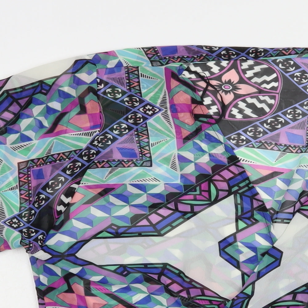 Womens UK Size S Atmosphere Multicoloured Kimono Blouse