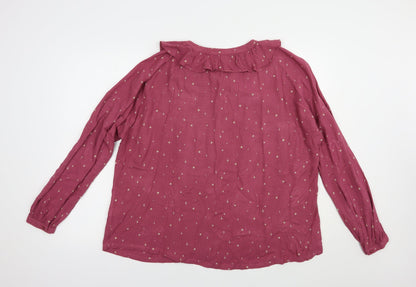 Womens UK Size 14 NEXT Pink Basic Button-Up