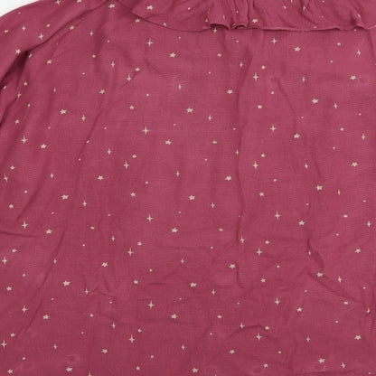 Womens UK Size 14 NEXT Pink Basic Button-Up