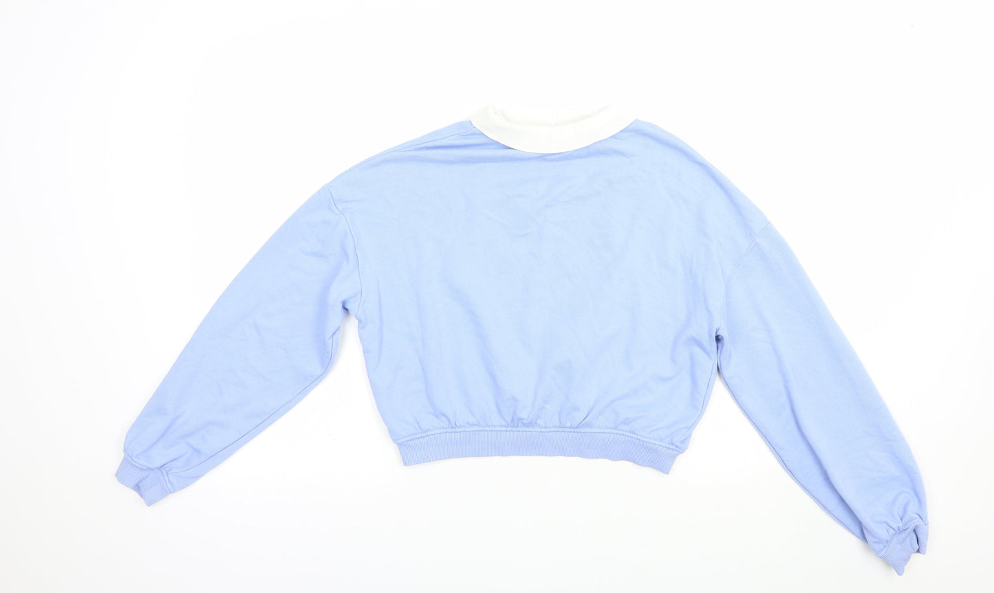 H&M Girls Blue  Cotton Pullover Sweatshirt Size 13-14 Years  Pullover