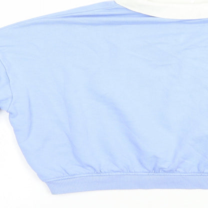 H&M Girls Blue  Cotton Pullover Sweatshirt Size 13-14 Years  Pullover