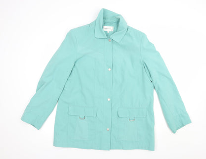 Womens UK Size 16 EWM Green Pea Coat