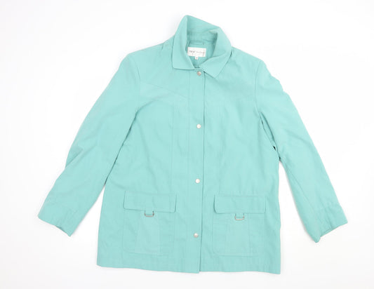 Womens UK Size 16 EWM Green Pea Coat