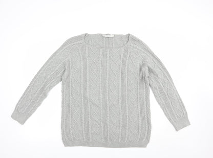 Womens UK Size XL Tru Collection Grey Pullover Jumper