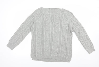 Womens UK Size XL Tru Collection Grey Pullover Jumper