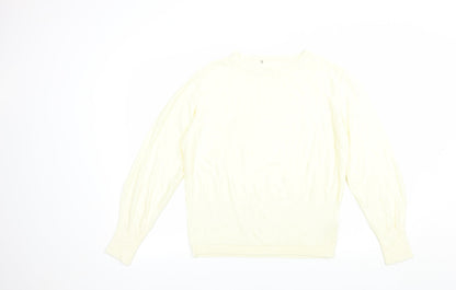 Womens UK Size 14 Marks and Spencer Ivory Pullover Jumper
