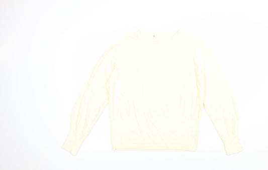 Womens UK Size 14 Marks and Spencer Ivory Pullover Jumper
