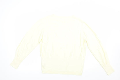 Womens UK Size 14 Marks and Spencer Ivory Pullover Jumper