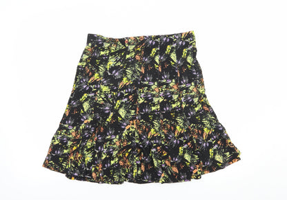 Marks and Spencer Womens Gold  Viscose Skater Skirt Size 10