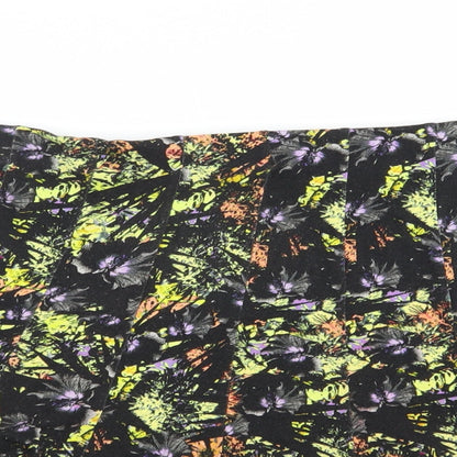 Marks and Spencer Womens Gold  Viscose Skater Skirt Size 10