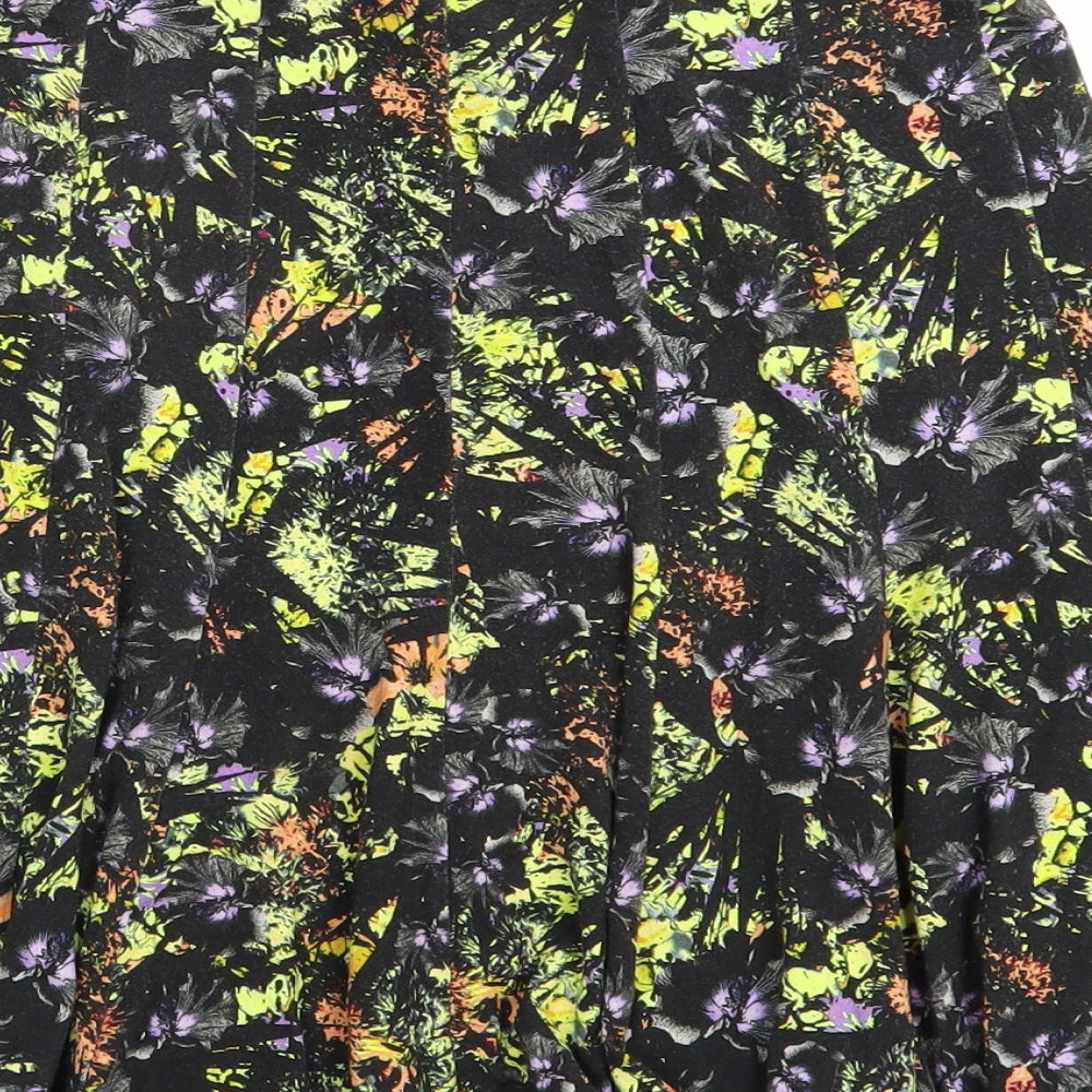 Marks and Spencer Womens Gold  Viscose Skater Skirt Size 10