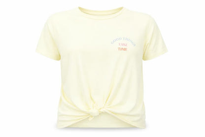 Womens UK Size 10 Primark Yellow Basic T-Shirt