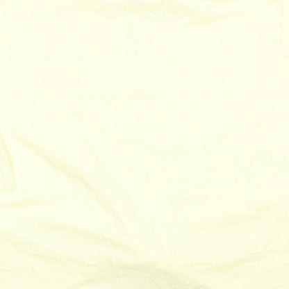 Primark Womens Yellow  Cotton Basic T-Shirt Size 10 Crew Neck - Good Things