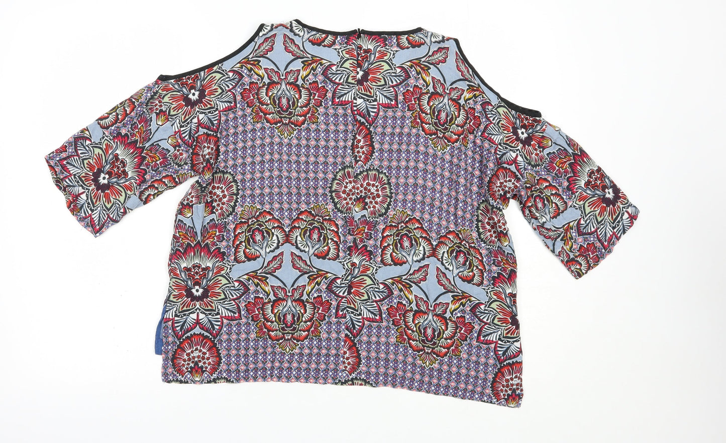 Womens UK Size 6 Topshop Blue Basic Blouse