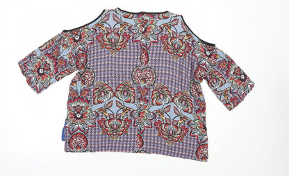 Womens UK Size 6 Topshop Blue Basic Blouse