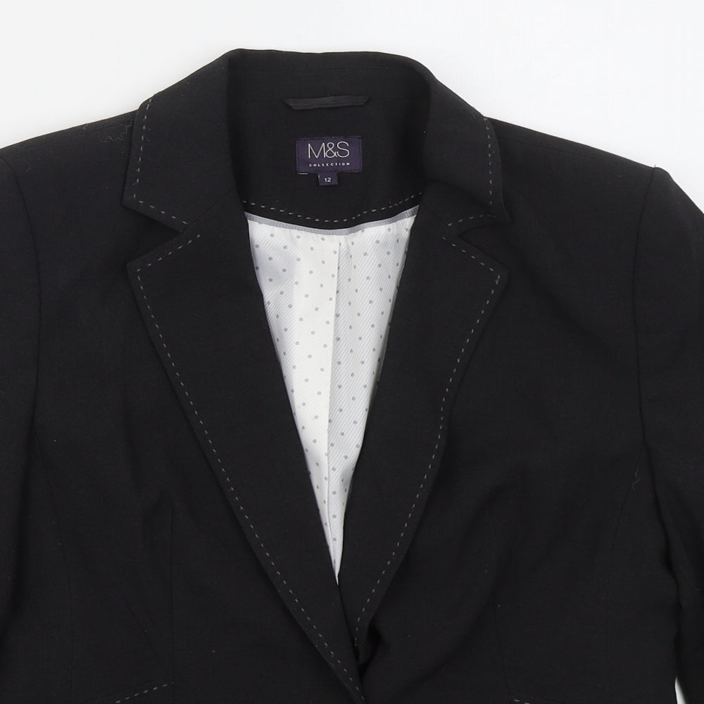 Womens UK Size 12 Marks and Spencer Regular Grey Suit Jacket