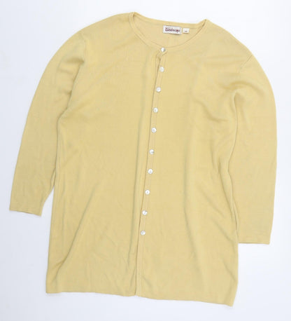 Womens UK Size 14 Kaleidoscope Beige Cardigan Jumper