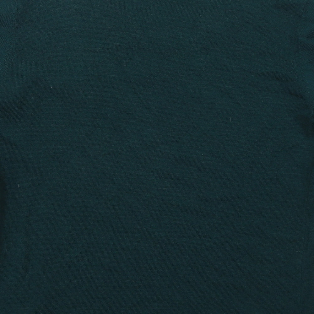 C&A Womens Green Round Neck  Polyester Pullover Jumper Size S