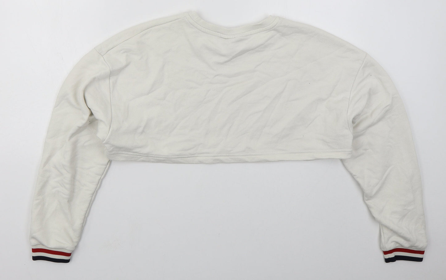 The Couture Club Womens White  Cotton Pullover Sweatshirt Size XS  Pullover