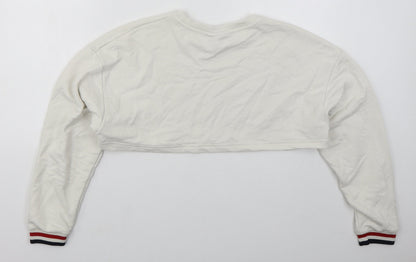 The Couture Club Womens White  Cotton Pullover Sweatshirt Size XS  Pullover