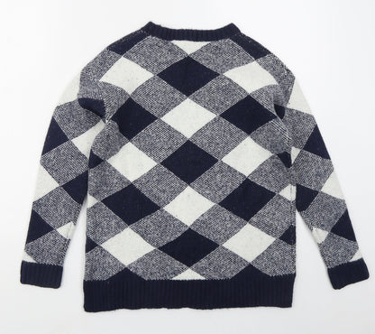Womens UK Size S Marks and Spencer Blue Pullover Jumper