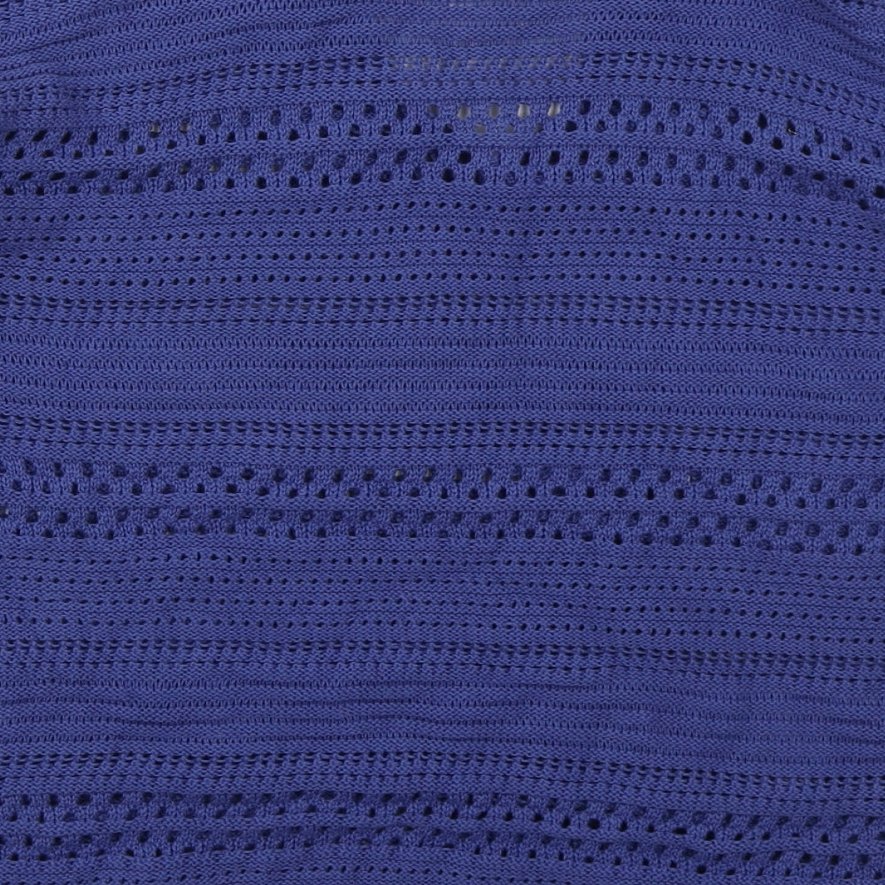 Womens UK Size M Papaya Blue Pullover Jumper