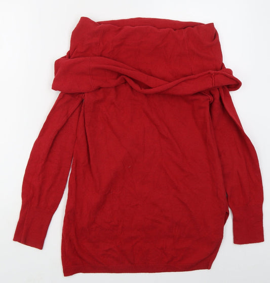 Womens UK Size L Shrinking Violet Red Pullover Jumper