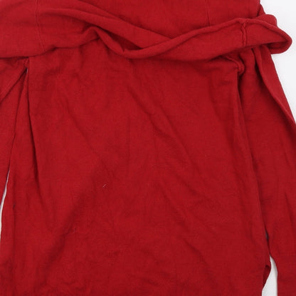 Womens UK Size L Shrinking Violet Red Pullover Jumper