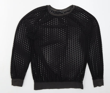 Atmosphere Womens Black  Polyester Pullover Sweatshirt Size 8  Pullover