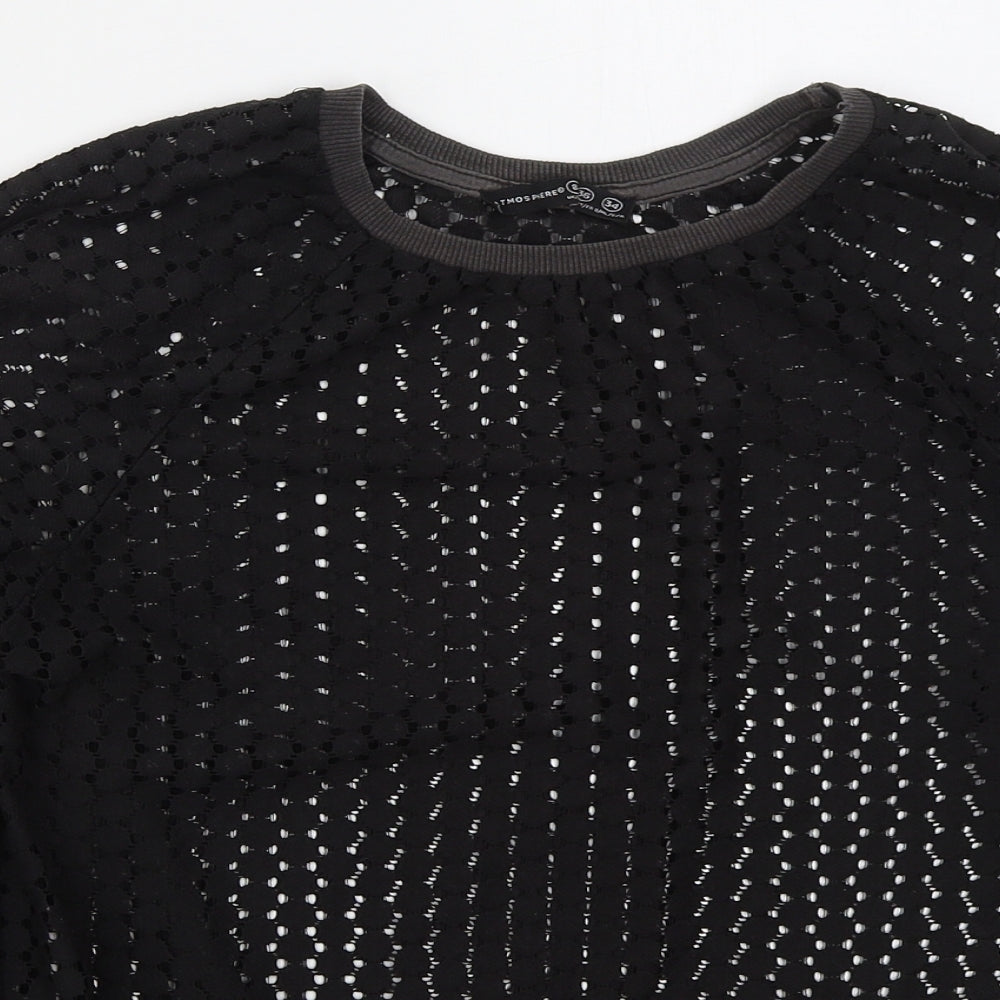 Atmosphere Womens Black  Polyester Pullover Sweatshirt Size 8  Pullover