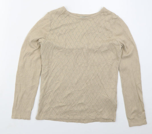 Womens UK Size S LC Waikiki Beige Pullover Jumper