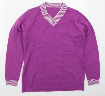 Womens UK Size M EWM Pink Pullover Jumper