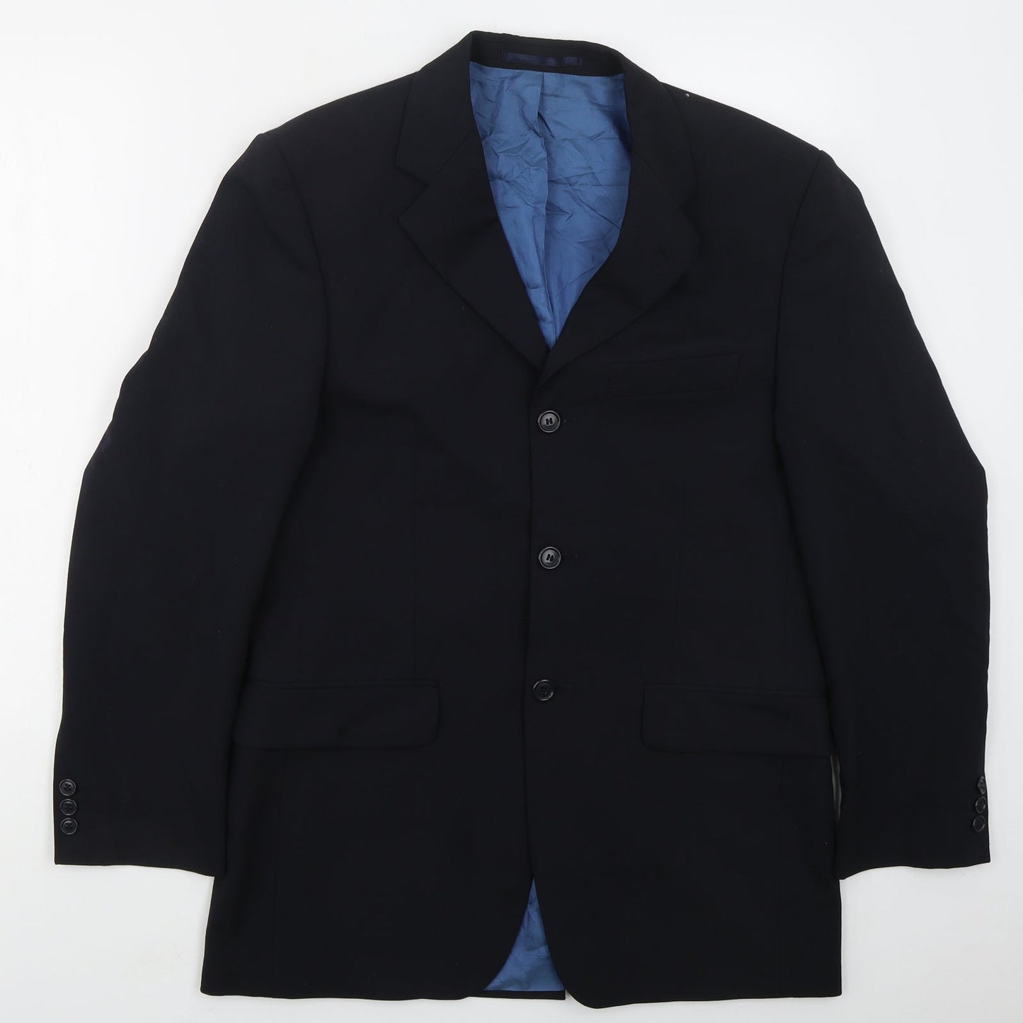 Mens UK Size 38 Karl Jackson Regular Blue Suit Jacket