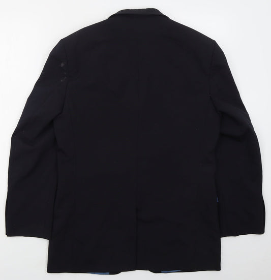 Mens UK Size 38 Karl Jackson Regular Blue Suit Jacket