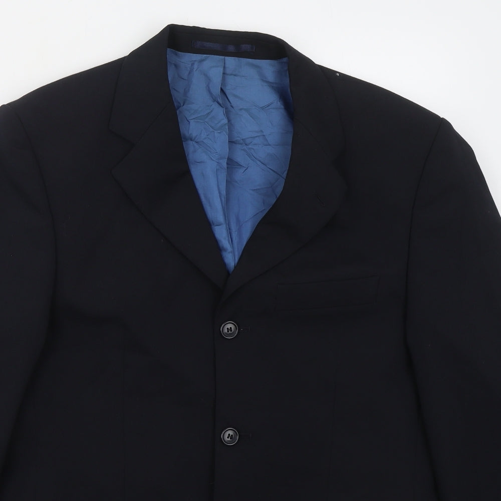 Mens UK Size 38 Karl Jackson Regular Blue Suit Jacket