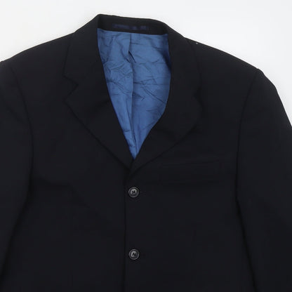 Mens UK Size 38 Karl Jackson Regular Blue Suit Jacket