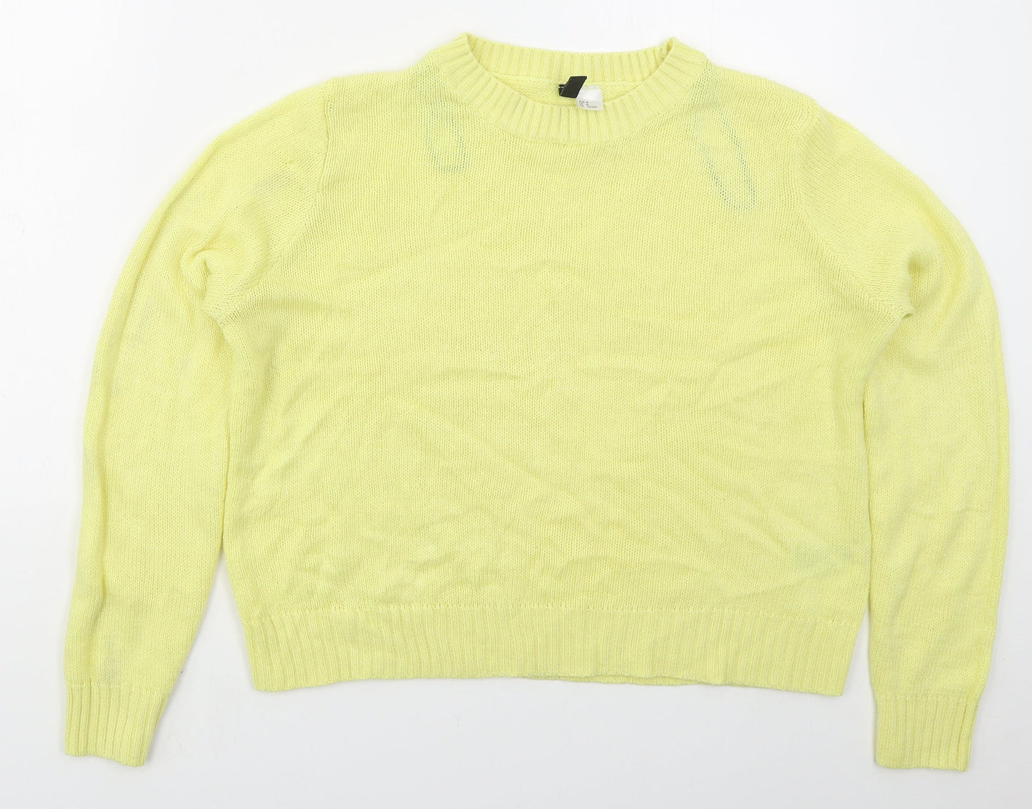 Womens UK Size M H&M Yellow Pullover Jumper