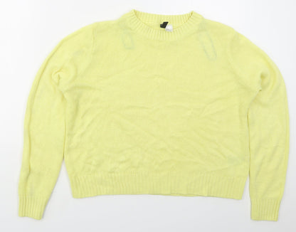 Womens UK Size M H&M Yellow Pullover Jumper