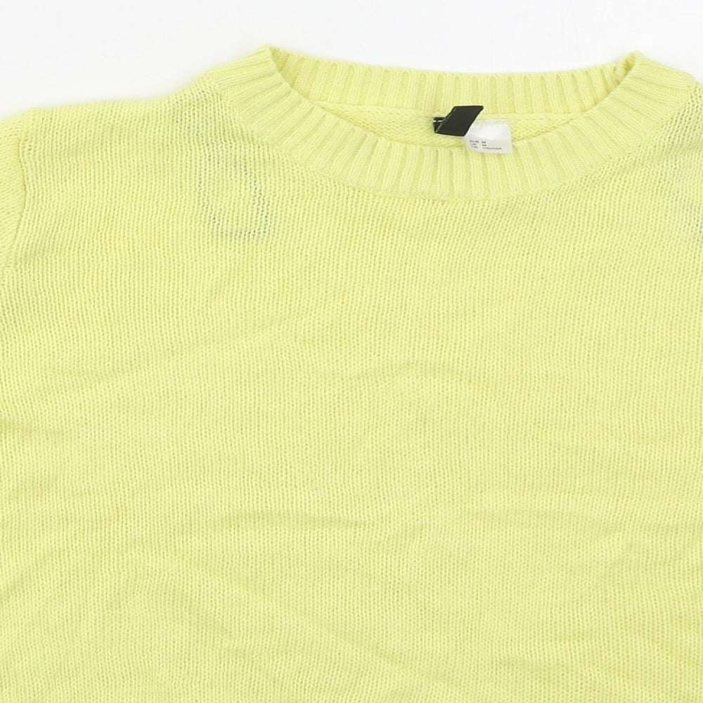 Womens UK Size M H&M Yellow Pullover Jumper