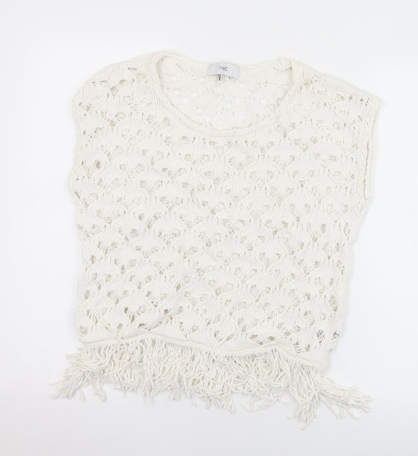 Womens UK Size S NEXT White Vest Jumper