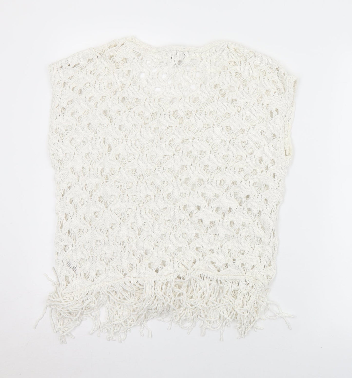 Womens UK Size S NEXT White Vest Jumper