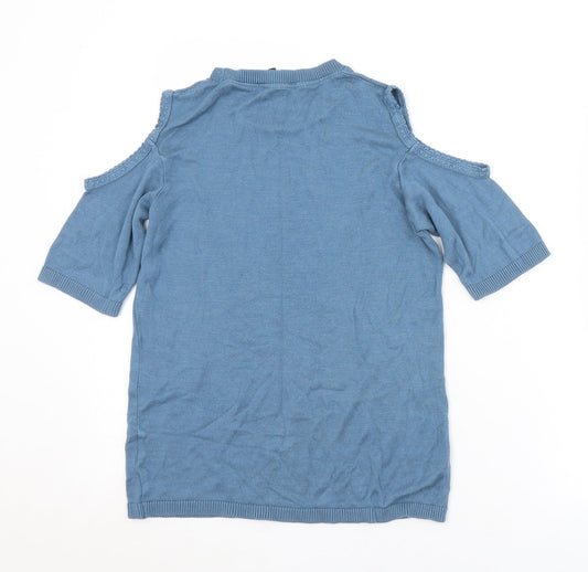 Womens UK Size 10 Dorothy Perkins Blue Vest Jumper