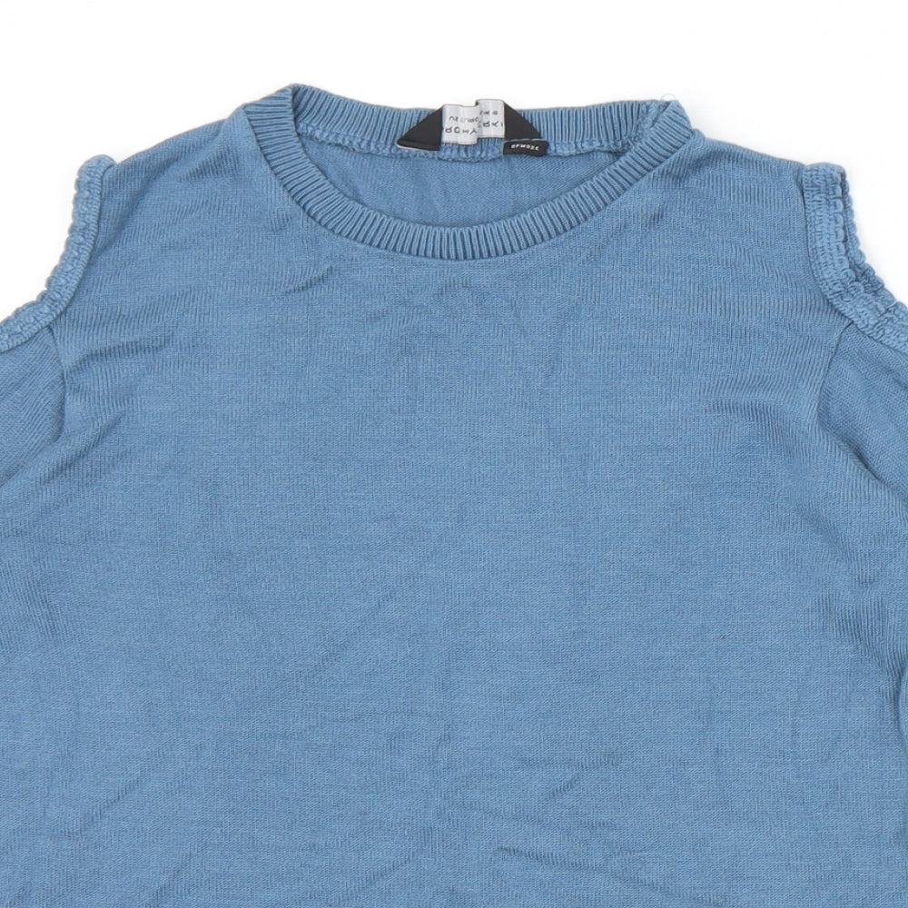 Womens UK Size 10 Dorothy Perkins Blue Vest Jumper