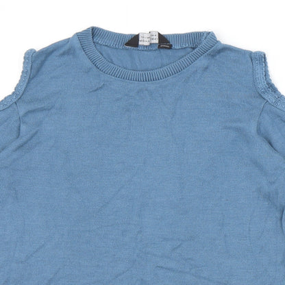 Womens UK Size 10 Dorothy Perkins Blue Vest Jumper