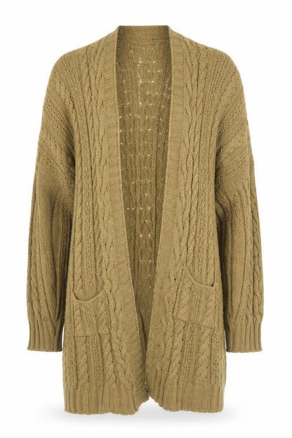 Womens UK Size S Boohoo Brown Cardigan Jumper
