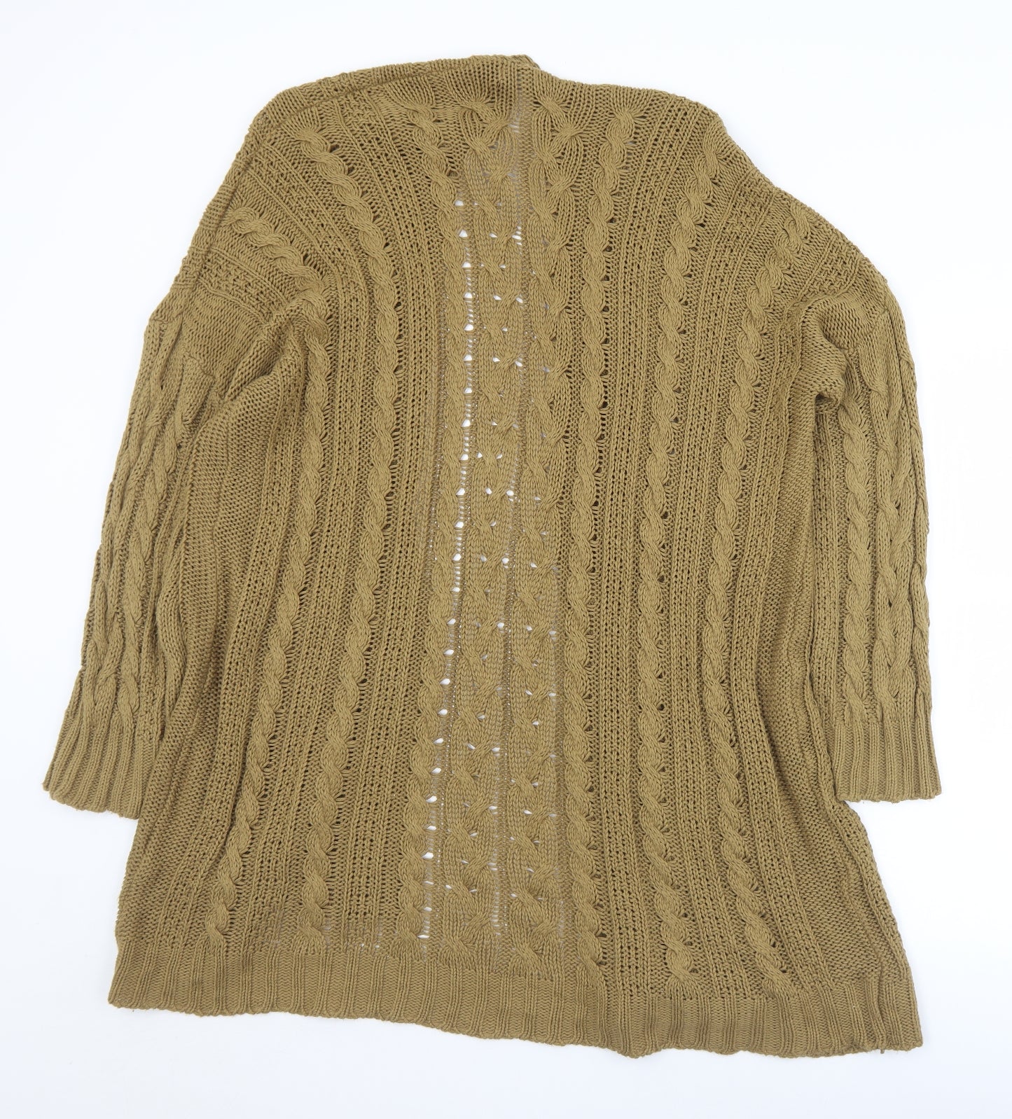 Boohoo Womens Brown Collared  Acrylic Cardigan Jumper Size S   - S/M