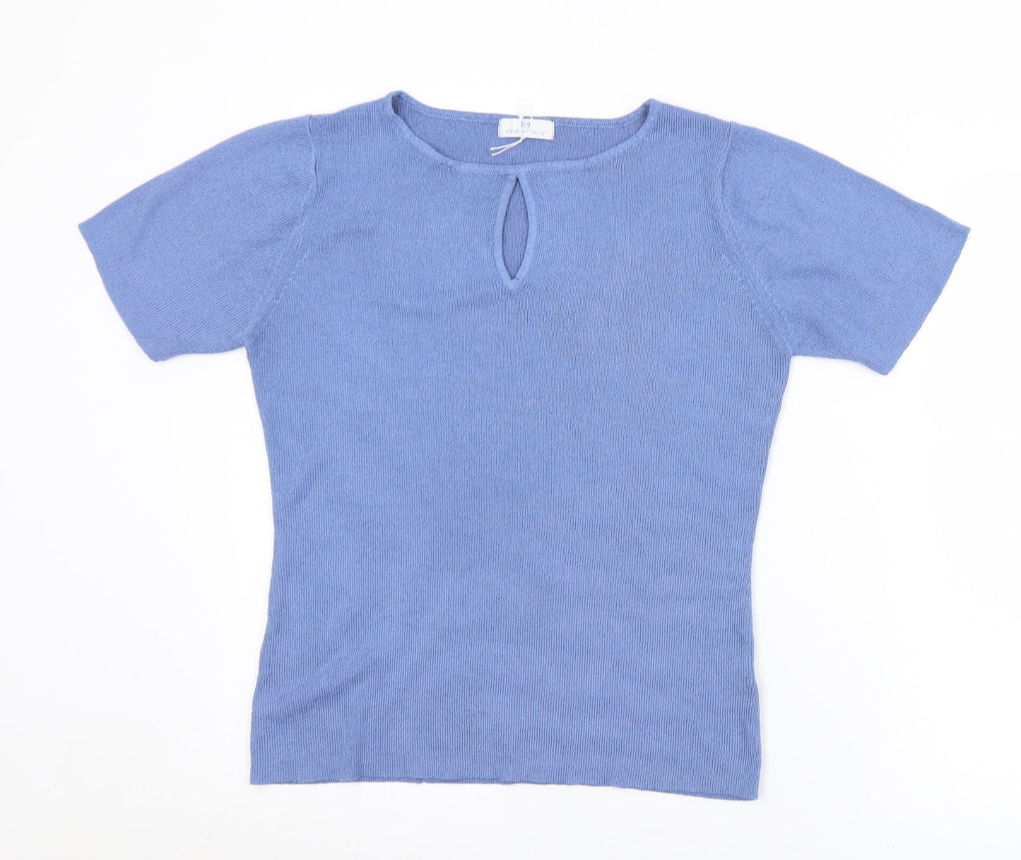 Womens UK Size 14 Essentials Blue Vest Jumper